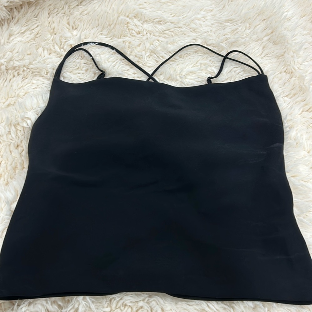Zara Black cross crossed back top
